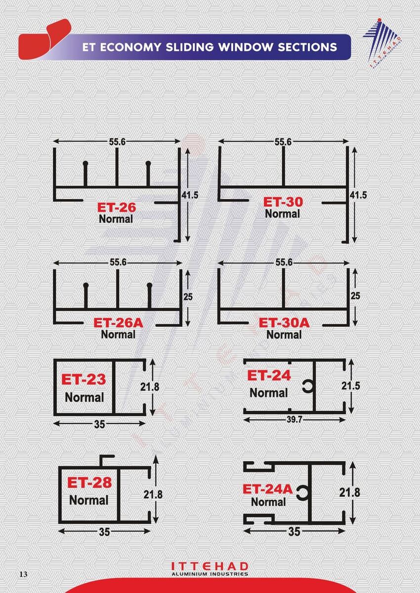 ET Economy Sliding Window Sections